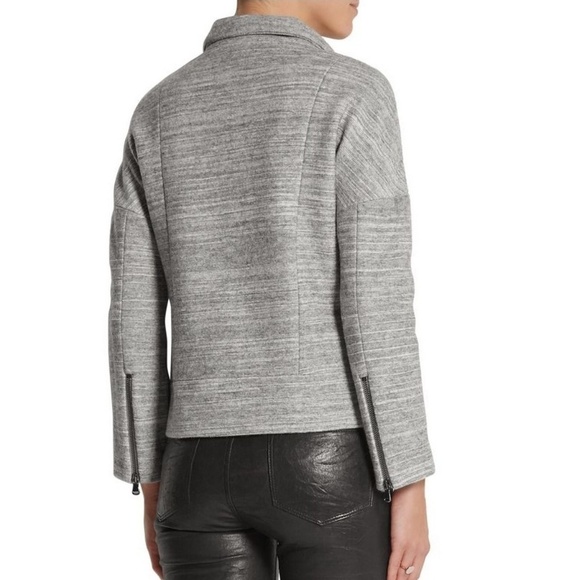 J Brand Pallenberg moto jacket gray wool blend Small - Picture 3 of 8